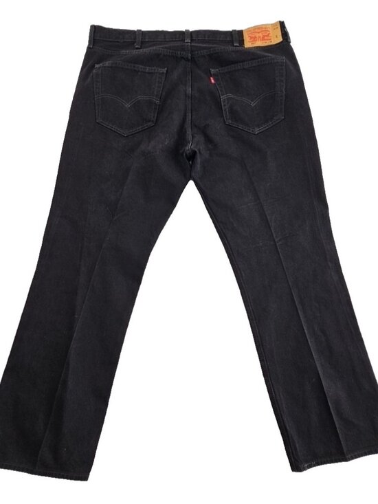 Levi's 501 Jeans Men's 44x32 Black Button Fly Straight Leg Classic Fit - Picture 2 of 16